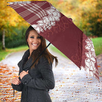 Hawaii Aloha Plumeria Lei Scarlet Palaka Umbrella LT7 - Polynesian Pride