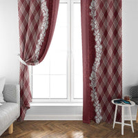 Hawaii Aloha Plumeria Lei Scarlet Palaka Window Curtain LT7 - Polynesian Pride