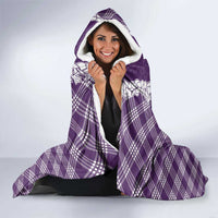 Hawaii Aloha Plumeria Lei Violet Palaka Hooded Blanket LT7 - Polynesian Pride