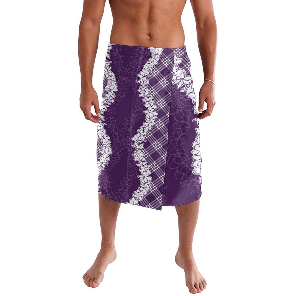 Hawaii Aloha Plumeria Lei Violet Palaka Lavalava LT7 Violet - Polynesian Pride
