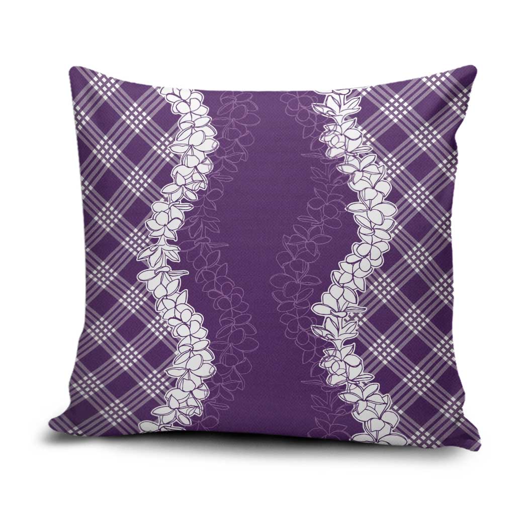 Hawaii Aloha Plumeria Lei Violet Palaka Pillow Cover LT7 Violet - Polynesian Pride