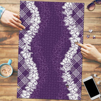 Hawaii Aloha Plumeria Lei Violet Palaka Puzzle LT7 Violet - Polynesian Pride