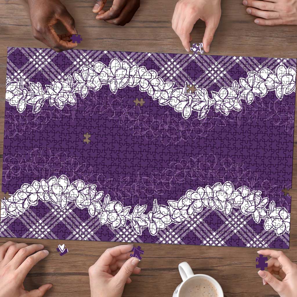 Hawaii Aloha Plumeria Lei Violet Palaka Puzzle LT7 - Polynesian Pride