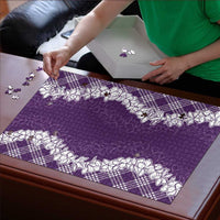 Hawaii Aloha Plumeria Lei Violet Palaka Puzzle LT7 - Polynesian Pride