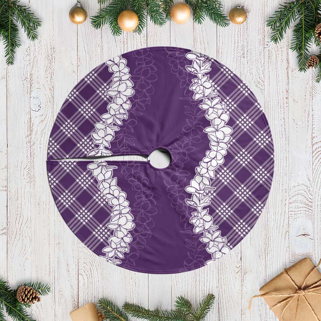 Hawaii Aloha Plumeria Lei Violet Palaka Tree Skirt LT7 Casual Violet - Polynesian Pride
