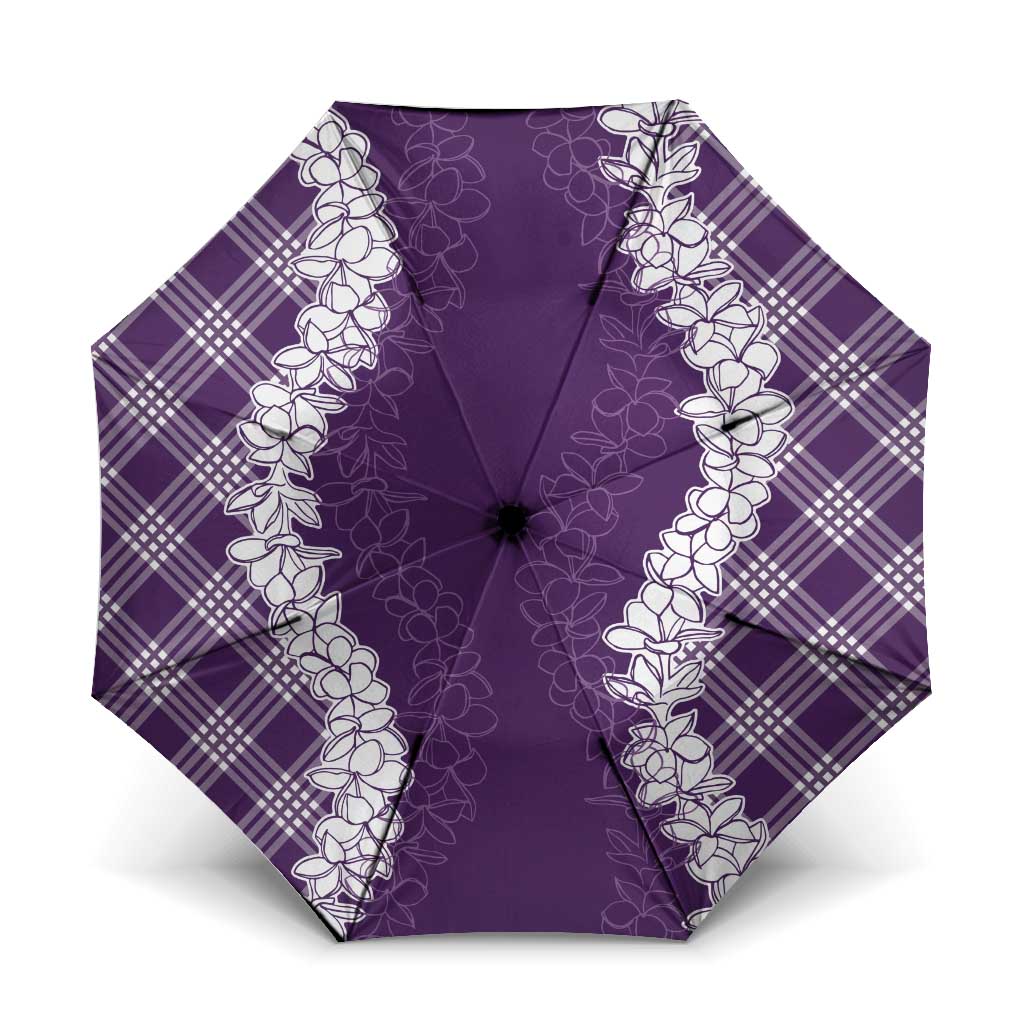 Hawaii Aloha Plumeria Lei Violet Palaka Umbrella LT7 One Size Folded 11.42 inch Opened Diameter 37.4 inch Violet - Polynesian Pride