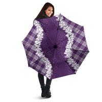 Hawaii Aloha Plumeria Lei Violet Palaka Umbrella LT7 - Polynesian Pride