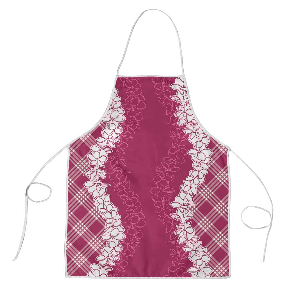 Hawaii Aloha Plumeria Lei Fuschia Palaka Apron LT7 Fuschia - Polynesian Pride