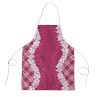 Hawaii Aloha Plumeria Lei Fuschia Palaka Apron LT7 Fuschia - Polynesian Pride