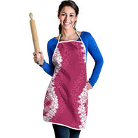Hawaii Aloha Plumeria Lei Fuschia Palaka Apron LT7 - Polynesian Pride