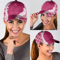 Hawaii Aloha Plumeria Lei Fuschia Palaka Classic Cap LT7 - Polynesian Pride