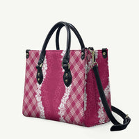 Hawaii Aloha Plumeria Lei Fuschia Palaka Leather Bag LT7 Fuschia - Polynesian Pride