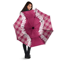 Hawaii Aloha Plumeria Lei Fuschia Palaka Umbrella LT7 - Polynesian Pride