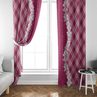 Hawaii Aloha Plumeria Lei Fuschia Palaka Window Curtain LT7 - Polynesian Pride