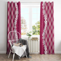 Hawaii Aloha Plumeria Lei Fuschia Palaka Window Curtain LT7 - Polynesian Pride