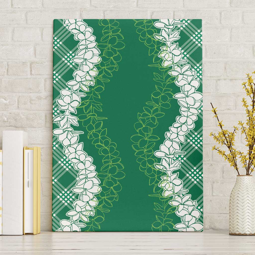 Hawaii Aloha Plumeria Lei Green Palaka Canvas Wall Art LT7 Without Frame Green - Polynesian Pride