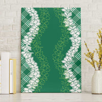 Hawaii Aloha Plumeria Lei Green Palaka Canvas Wall Art LT7 Without Frame Green - Polynesian Pride