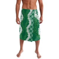 Hawaii Aloha Plumeria Lei Green Palaka Lavalava LT7 Green - Polynesian Pride