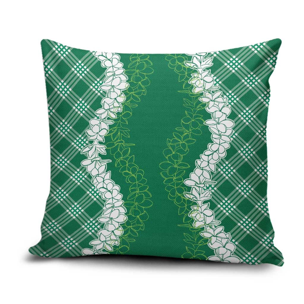 Hawaii Aloha Plumeria Lei Green Palaka Pillow Cover LT7 Green - Polynesian Pride