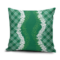 Hawaii Aloha Plumeria Lei Green Palaka Pillow Cover LT7 Green - Polynesian Pride