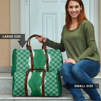Hawaii Aloha Plumeria Lei Green Palaka Travel Bag LT7 - Polynesian Pride