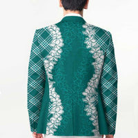 Hawaii Aloha Plumeria Lei Teal Palaka Blazer LT7 - Polynesian Pride
