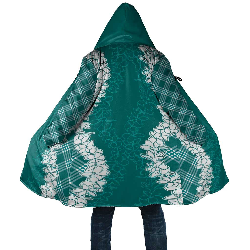 Hawaii Aloha Plumeria Lei Teal Palaka Cloak LT7 Unisex Teal - Polynesian Pride