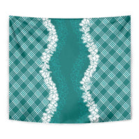 Hawaii Aloha Plumeria Lei Teal Palaka Tapestry LT7 - Polynesian Pride