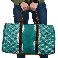 Hawaii Aloha Plumeria Lei Teal Palaka Travel Bag LT7 Teal - Polynesian Pride