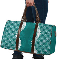 Hawaii Aloha Plumeria Lei Teal Palaka Travel Bag LT7 - Polynesian Pride