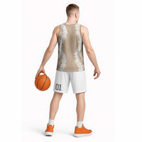 Hawaii Aloha Plumeria Lei Beige Palaka Basketball Jersey LT7 - Polynesian Pride
