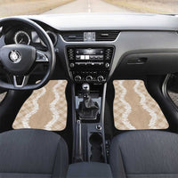 Hawaii Aloha Plumeria Lei Beige Palaka Car Mats LT7 Set 2pcs - Front Beige - Polynesian Pride