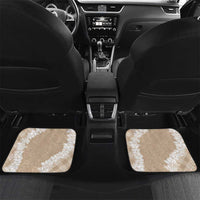 Hawaii Aloha Plumeria Lei Beige Palaka Car Mats LT7 Set 2pcs - Back Beige - Polynesian Pride