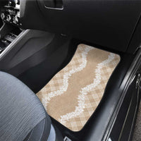 Hawaii Aloha Plumeria Lei Beige Palaka Car Mats LT7 - Polynesian Pride