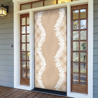 Hawaii Aloha Plumeria Lei Beige Palaka Door Cover LT7 - Polynesian Pride