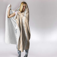 Hawaii Aloha Plumeria Lei Beige Palaka Hooded Blanket LT7 - Polynesian Pride