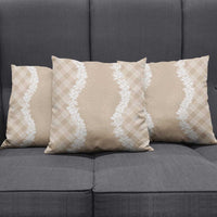 Hawaii Aloha Plumeria Lei Beige Palaka Pillow Cover LT7 - Polynesian Pride