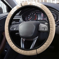 Hawaii Aloha Plumeria Lei Beige Palaka Steering Wheel Cover LT7 - Polynesian Pride