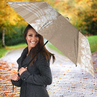 Hawaii Aloha Plumeria Lei Beige Palaka Umbrella LT7 - Polynesian Pride