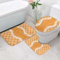 Hawaii Aloha Plumeria Lei Orange Palaka Bathroom Set LT7 - Polynesian Pride