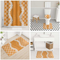 Hawaii Aloha Plumeria Lei Orange Palaka Bathroom Set LT7 - Polynesian Pride