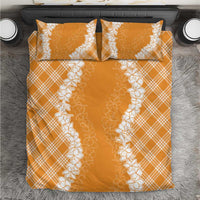 Hawaii Aloha Plumeria Lei Orange Palaka Bedding Set LT7 Orange - Polynesian Pride