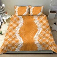Hawaii Aloha Plumeria Lei Orange Palaka Bedding Set LT7 - Polynesian Pride