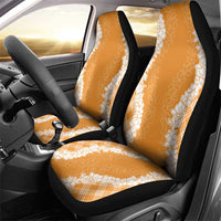 Hawaii Aloha Plumeria Lei Orange Palaka Car Seat Cover LT7 - Polynesian Pride