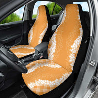 Hawaii Aloha Plumeria Lei Orange Palaka Car Seat Cover LT7 - Polynesian Pride
