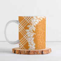 Hawaii Aloha Plumeria Lei Orange Palaka Ceramic Mug LT7 Orange - Polynesian Pride