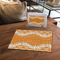 Hawaii Aloha Plumeria Lei Orange Palaka Puzzle LT7 - Polynesian Pride