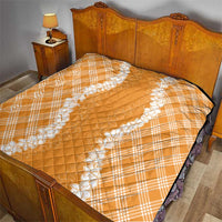 Hawaii Aloha Plumeria Lei Orange Palaka Quilt LT7 - Polynesian Pride