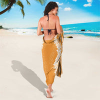 Hawaii Aloha Plumeria Lei Orange Palaka Sarong LT7 - Polynesian Pride