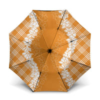 Hawaii Aloha Plumeria Lei Orange Palaka Umbrella LT7 One Size Folded 11.42 inch Opened Diameter 37.4 inch Orange - Polynesian Pride